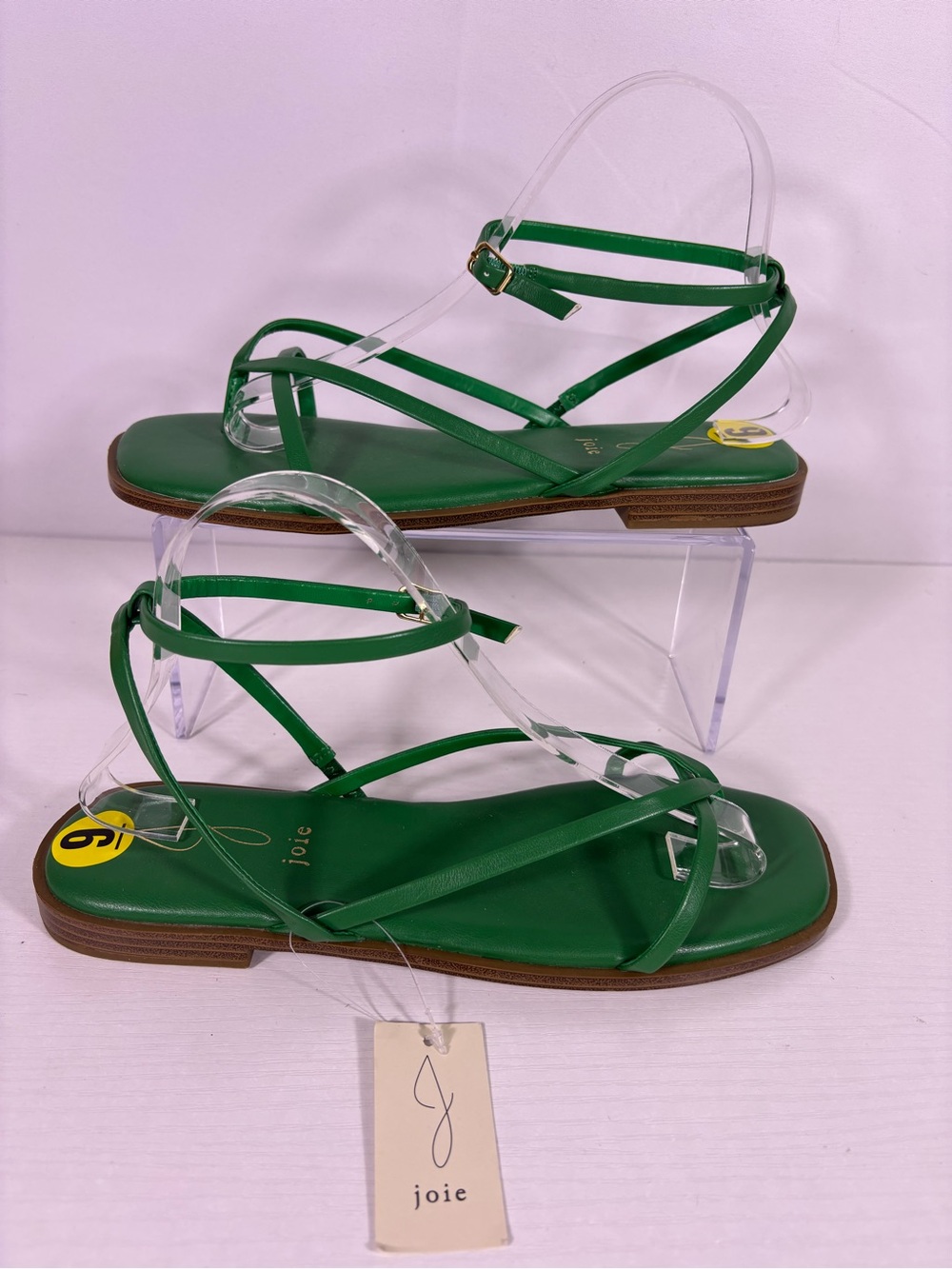 NWT Joie Vida Green Strappy Flat Sandals Size 9M